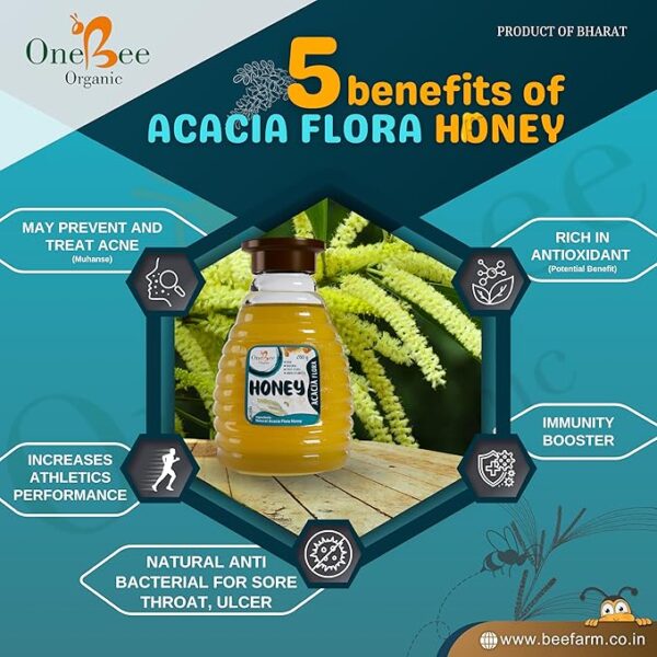 Acacia Honey/Babul Flora Honey/Bavad Nu Madh | Natural Flora Honey - Image 4